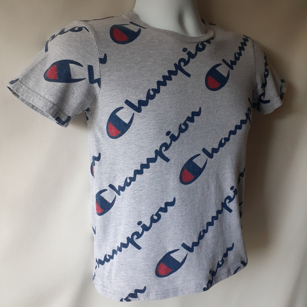 Champion boys gray short sleeve t-shirt size M. - Picture 4 of 8
